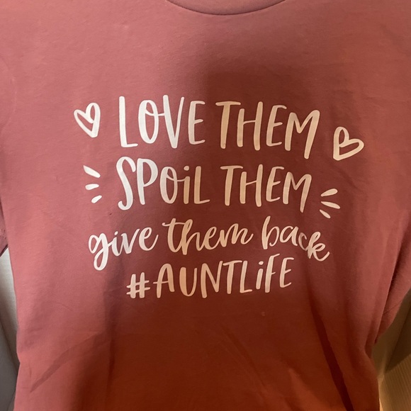 Bella-Cannvas pink I love to spoil them #Auntielife t-shirt-small - Picture 4 of 4
